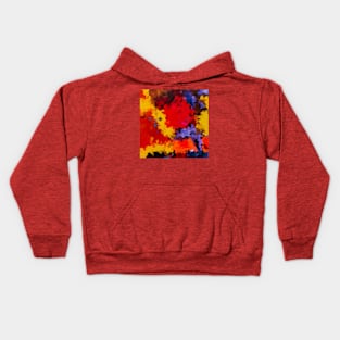 Fire Bloom Abstract Painting Kids Hoodie